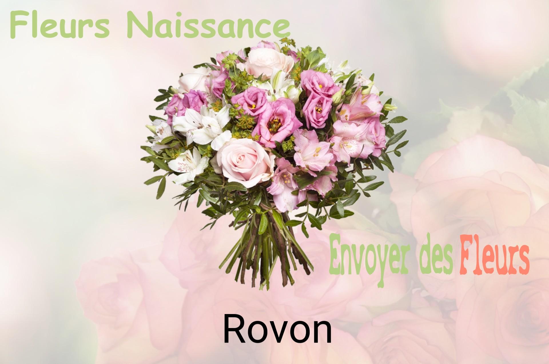 Bouquet de fleurs de naissance livré à Rovon