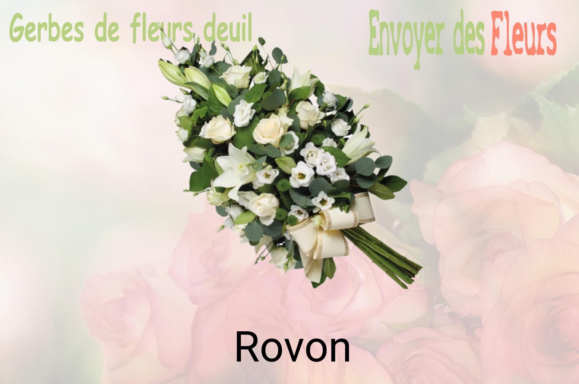 Gerbe de fleurs de deuil livrée à Rovon